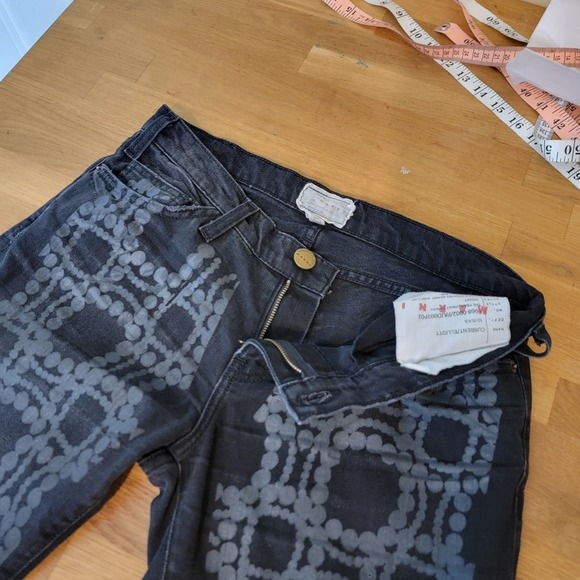 🔴 3/$25 Current Elliott Marni The Night Pearl Print Y2K Skinny Jean 27 - Picture 10 of 15